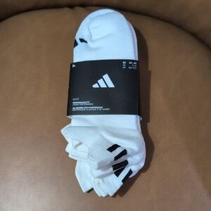 Adidas Men's White and Black Golf Socks